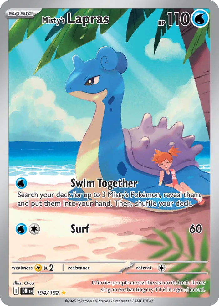 Misty's Lapras #194 Destined Rivals Pokemon card