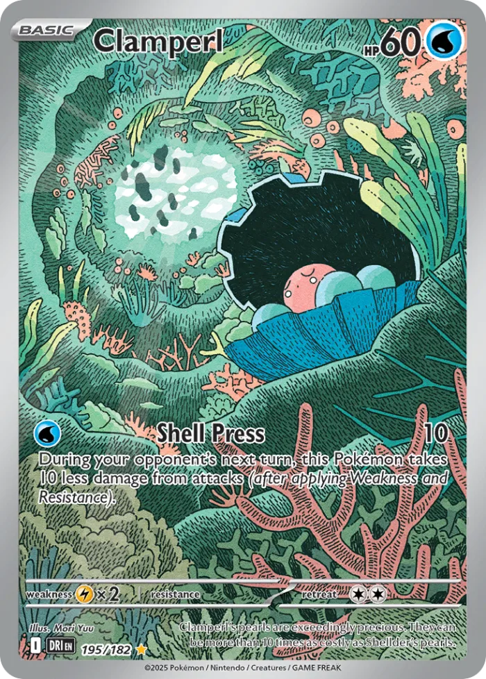 Clamperl #195 Destined Rivals Pokemon card