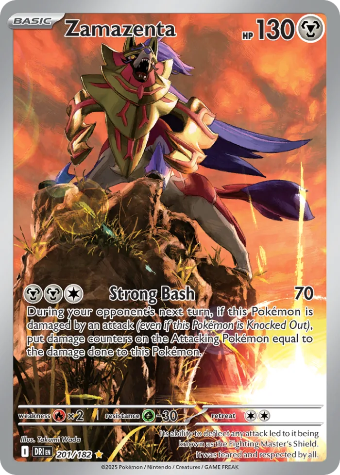 Zamazenta #201 Destined Rivals Pokemon card