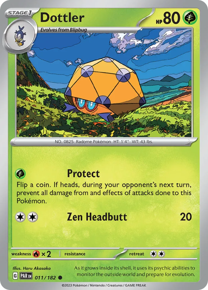 Dottler #11 Paradox Rift Pokemon card