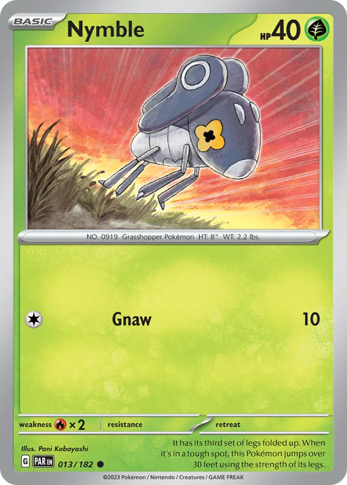Nymble #13 Paradox Rift Pokemon card