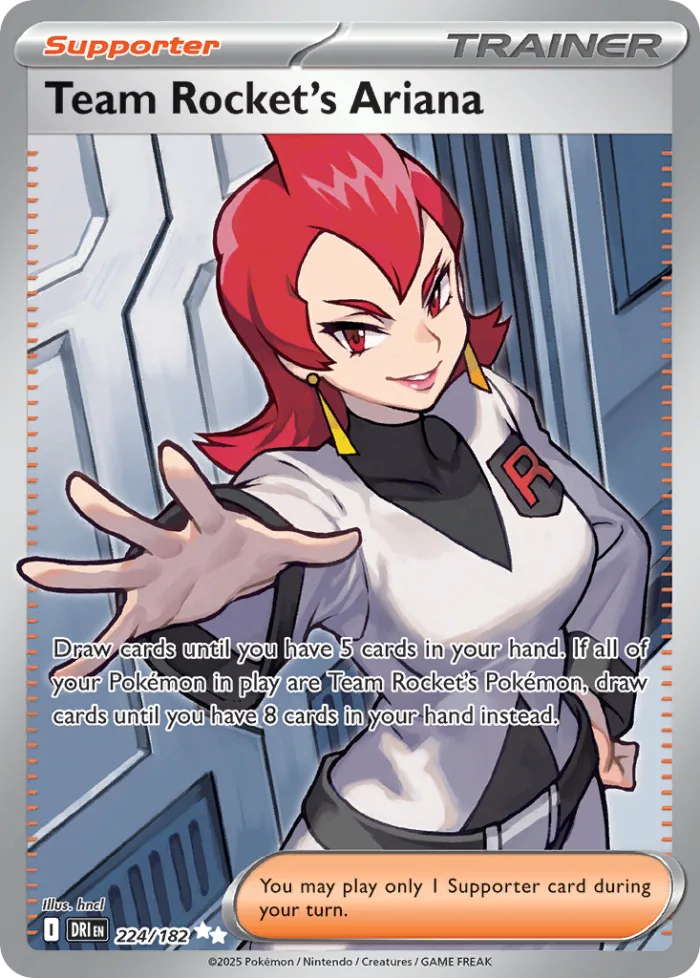 Team Rocket's Ariana #224 Destined Rivals Pokemon card