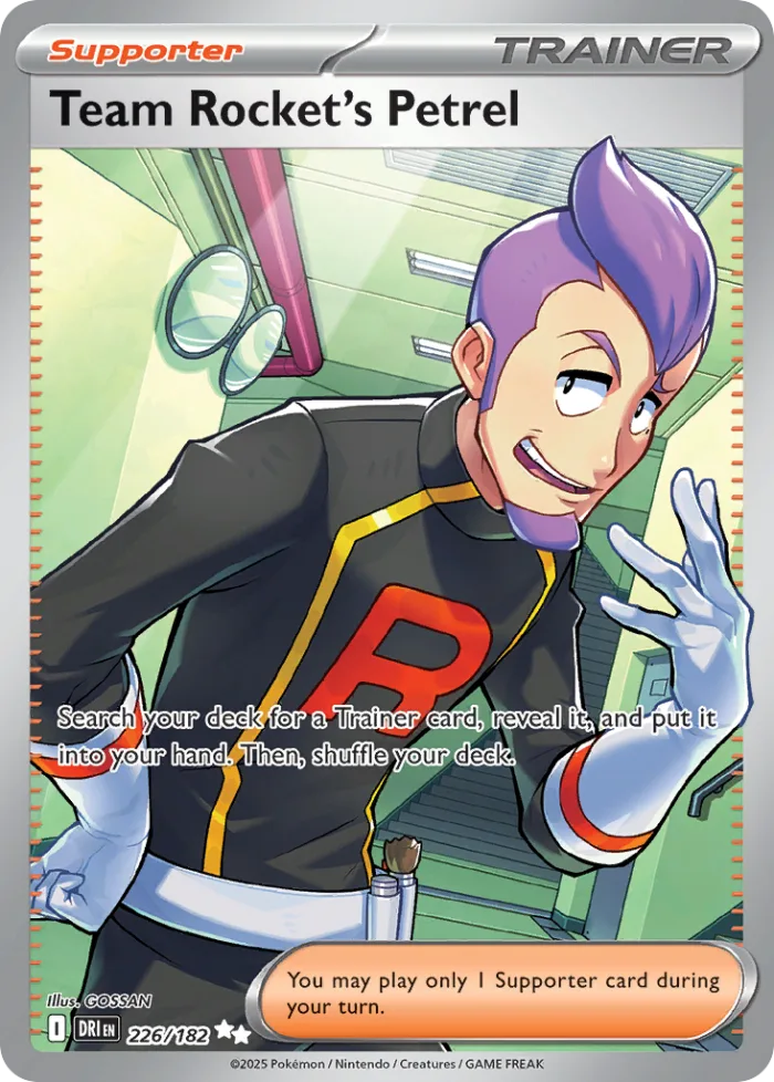 Team Rocket's Petrel #226 Destined Rivals Pokemon card