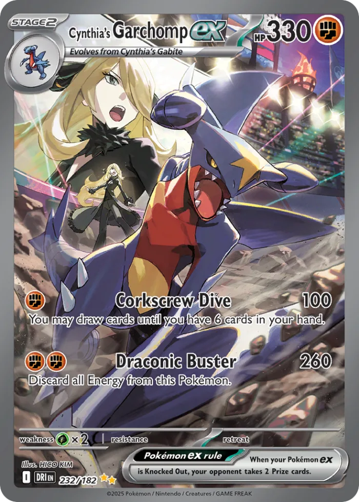 Cynthia's Garchomp ex #232 Destined Rivals Pokemon card