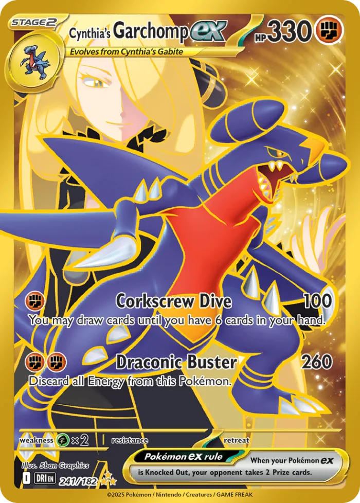 Cynthia's Garchomp ex #241 Destined Rivals Pokemon card