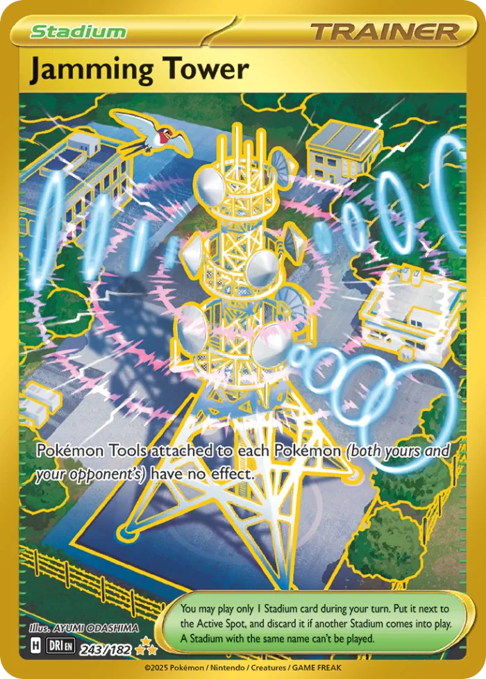 Jamming Tower #243 Destined Rivals Pokemon card
