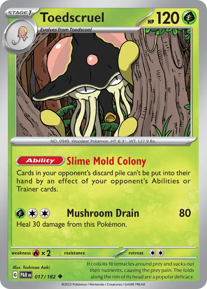 Toedscruel #17 Paradox Rift Pokemon card