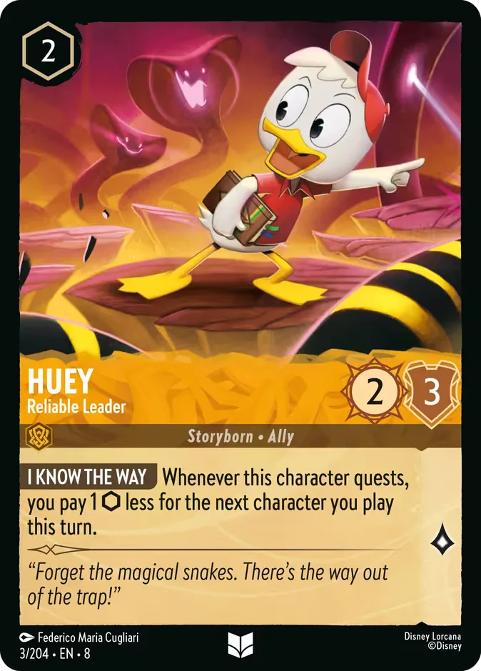 Huey #3 Reign of Jafar Disney Lorcana card
