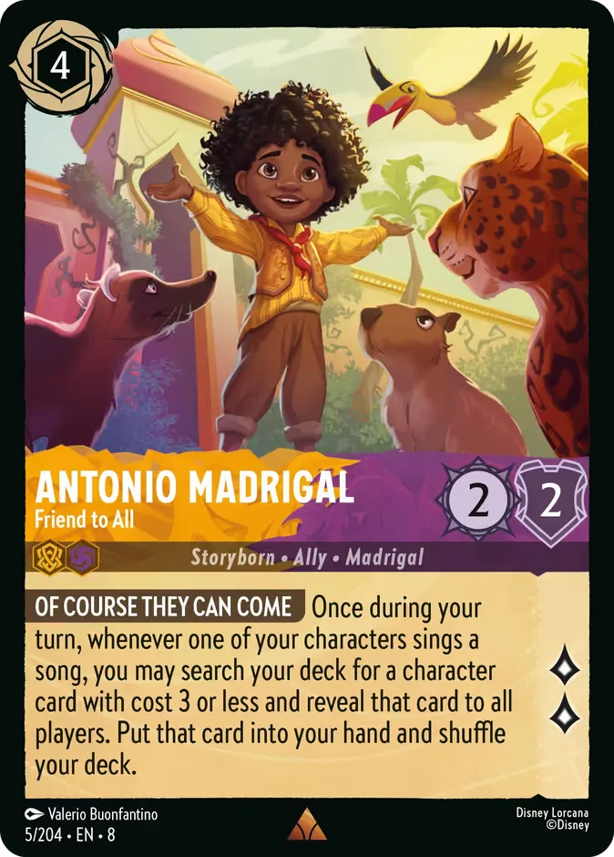 Antonio Madrigal #5 Reign of Jafar Disney Lorcana card