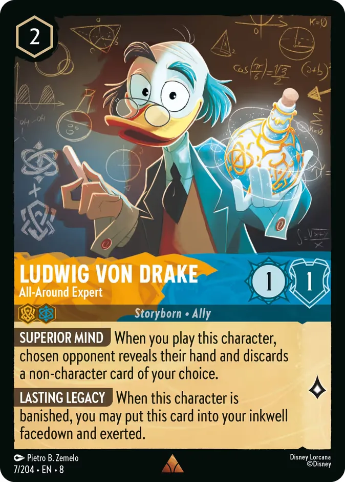 Ludwig Von Drake #7 Reign of Jafar Disney Lorcana card