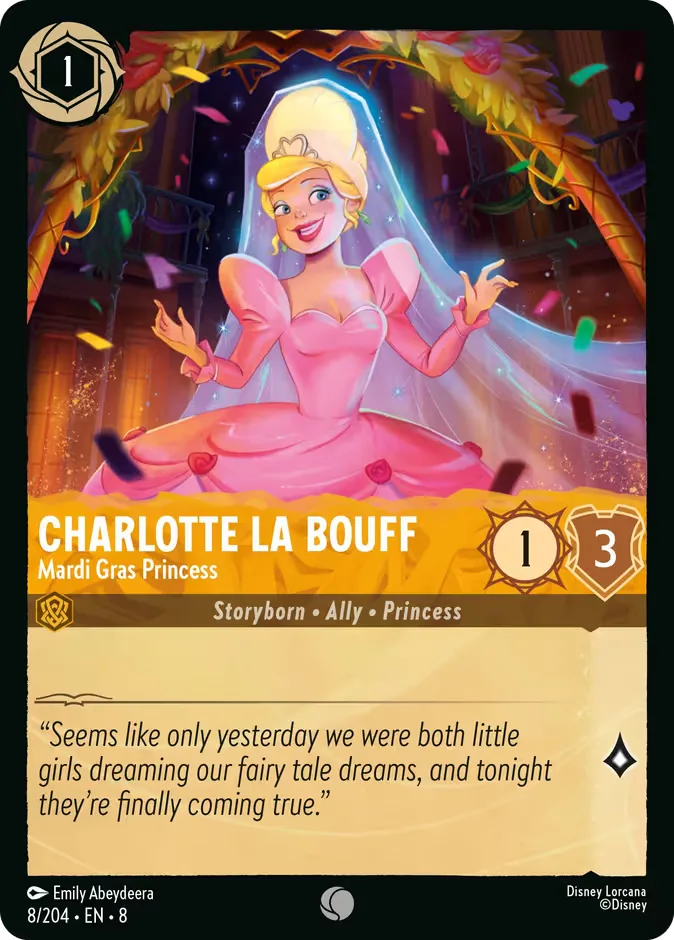 Charlotte La Bouff #8 Reign of Jafar Disney Lorcana card