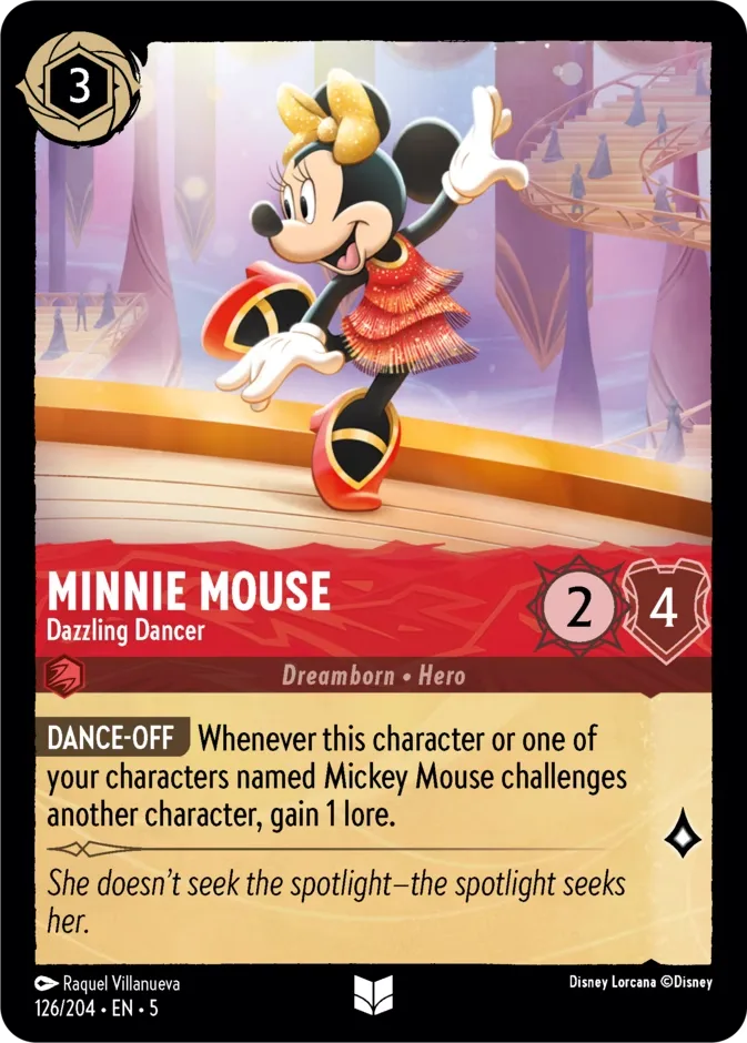 Minnie Mouse #126 Shimmering Skies Disney Lorcana card