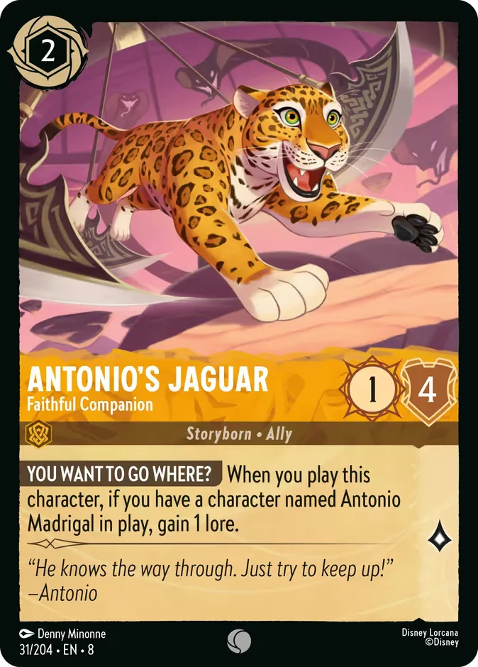 Antonio's Jaguar #31 Reign of Jafar Disney Lorcana card