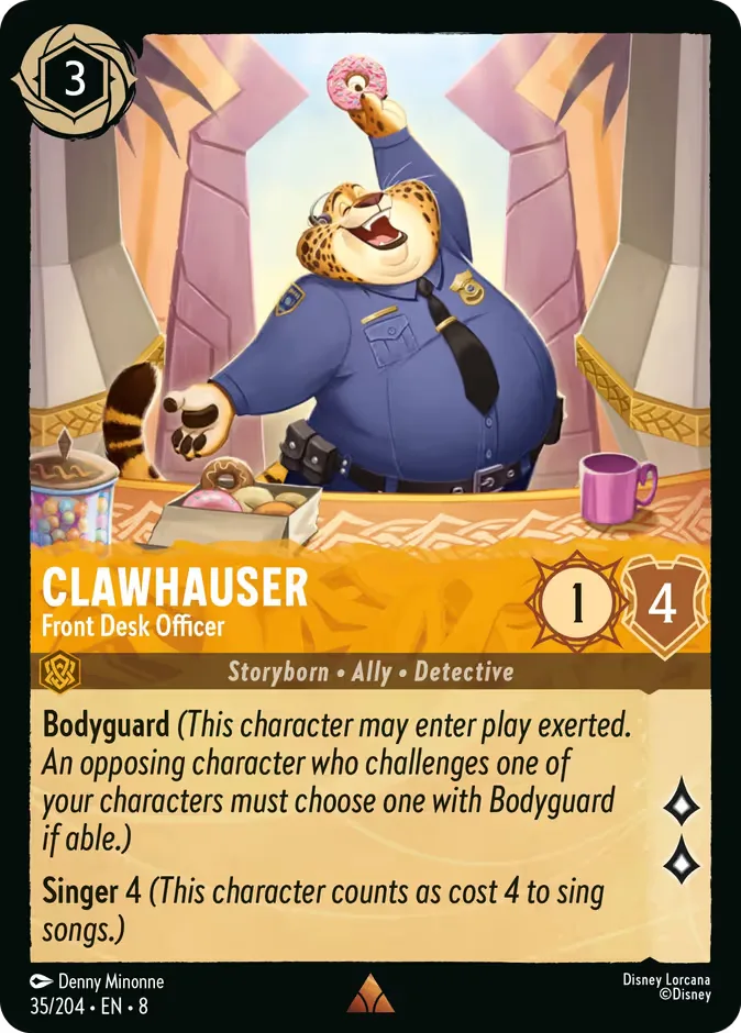 Clawhauser #35 Reign of Jafar Disney Lorcana card