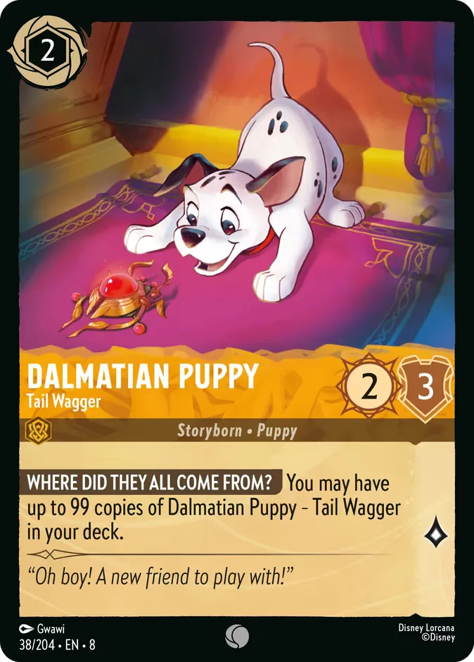 Dalmatian Puppy #38 Reign of Jafar Disney Lorcana card