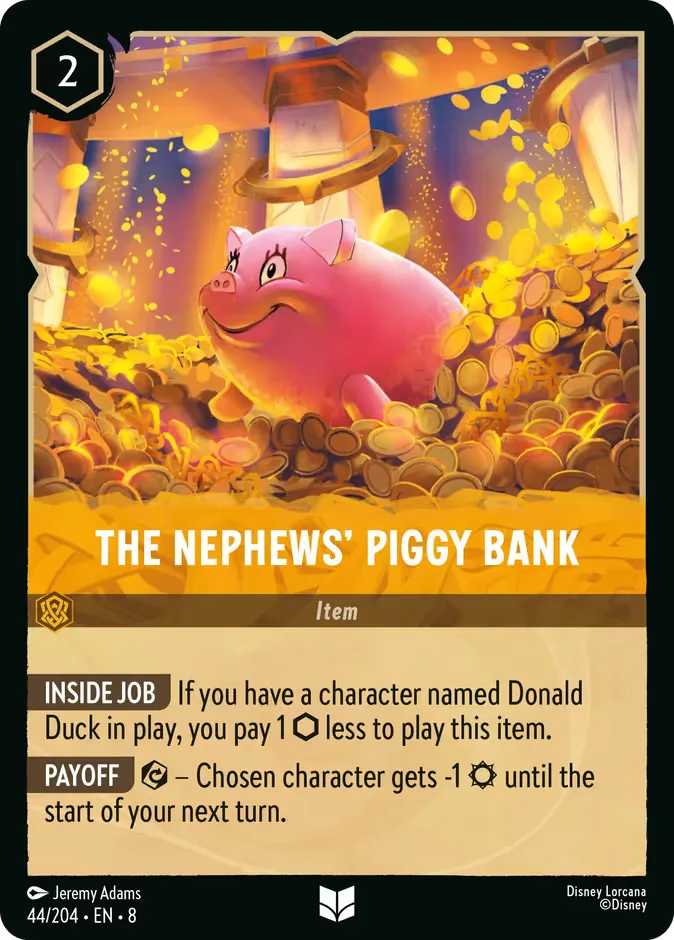 The Nephews' Piggy Bank #44 Reign of Jafar Disney Lorcana card