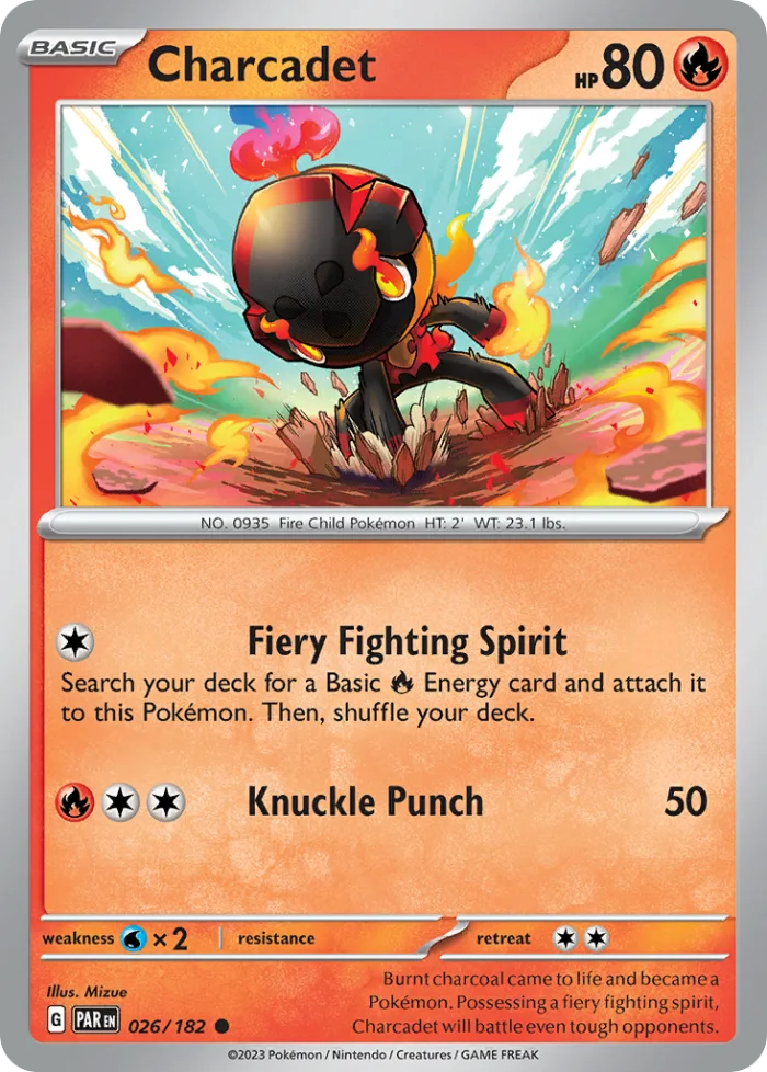 Charcadet #26 Paradox Rift Pokemon card