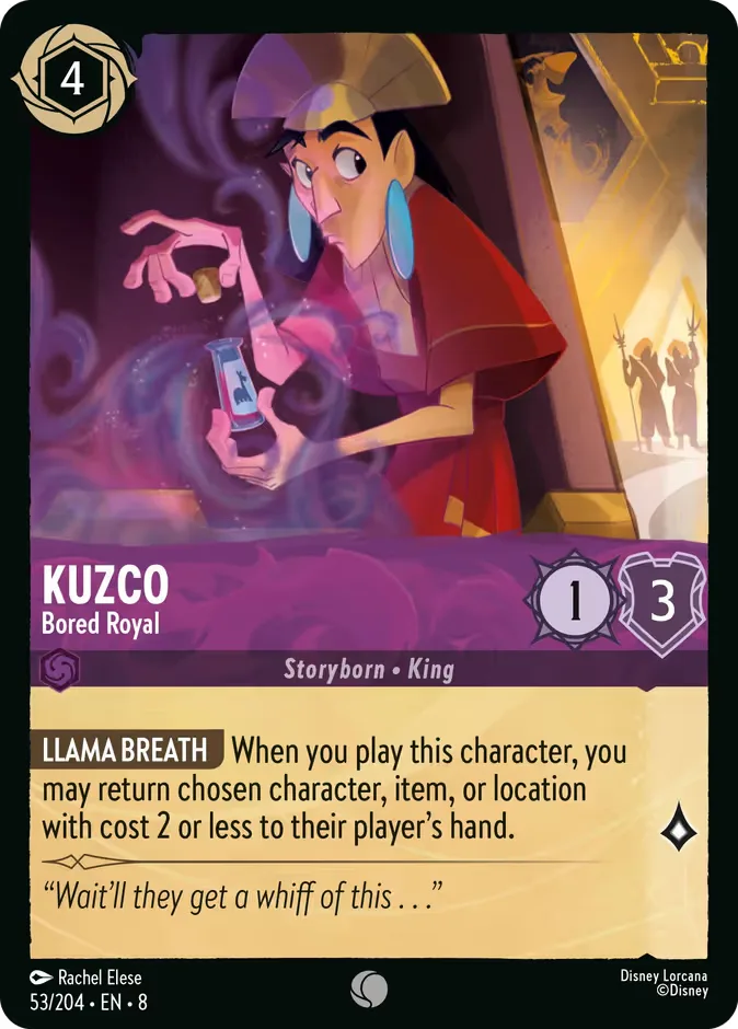 Kuzco #53 Reign of Jafar Disney Lorcana card