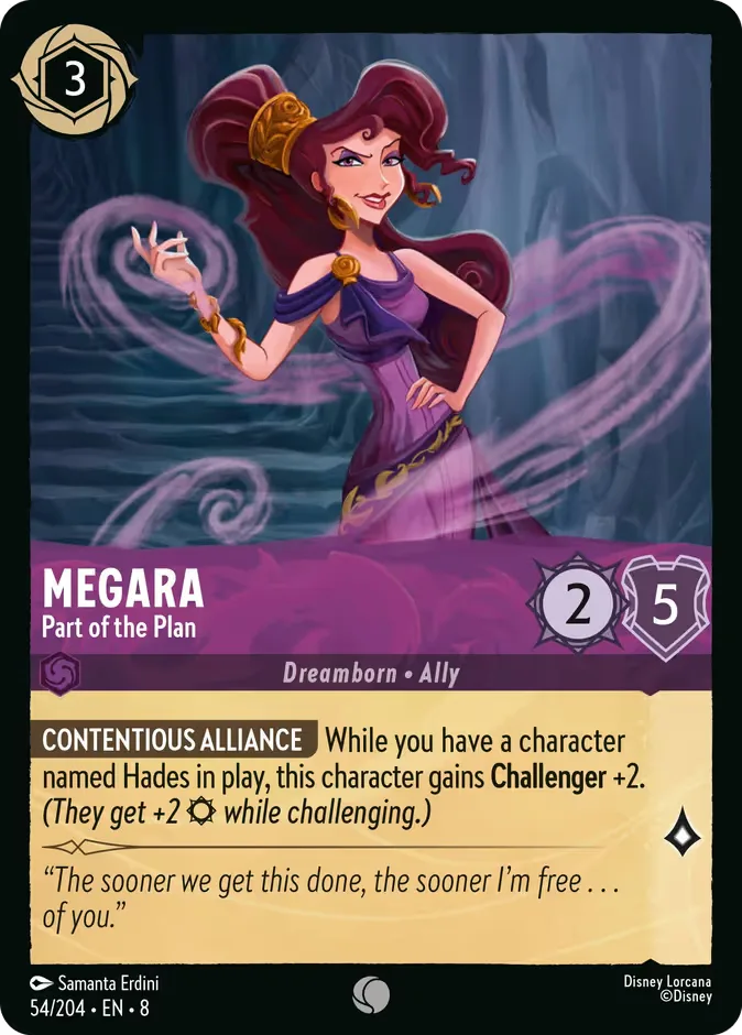 Megara #54 Reign of Jafar Disney Lorcana card