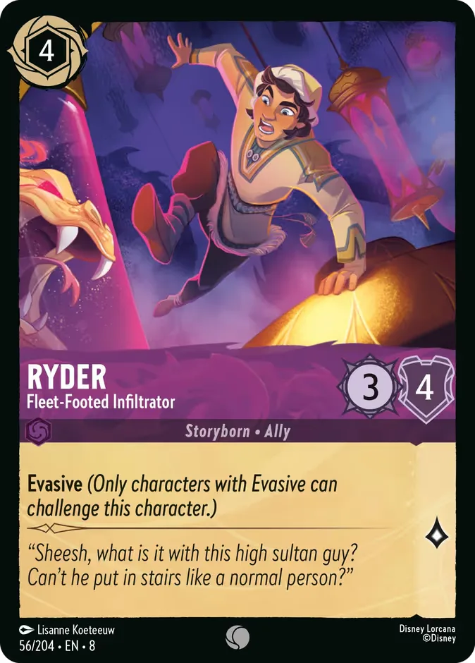 Ryder #56 Reign of Jafar Disney Lorcana card
