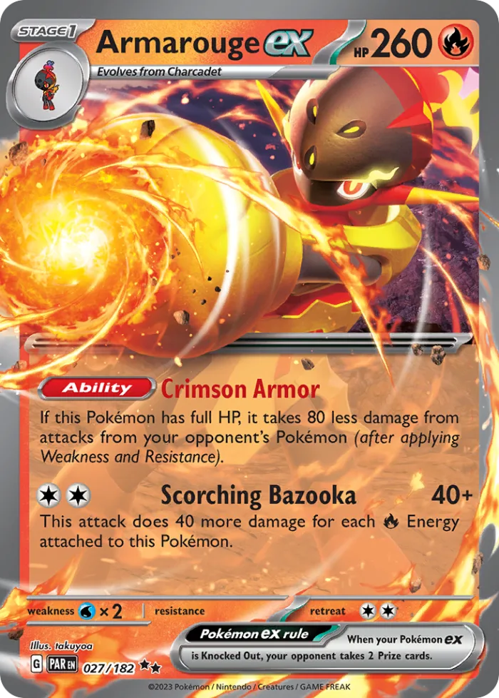 Armarouge ex #27 Paradox Rift Pokemon card