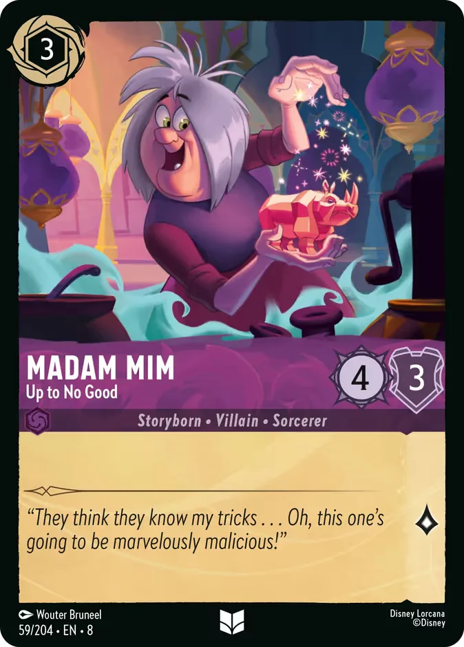 Madam Mim #59 Reign of Jafar Disney Lorcana card