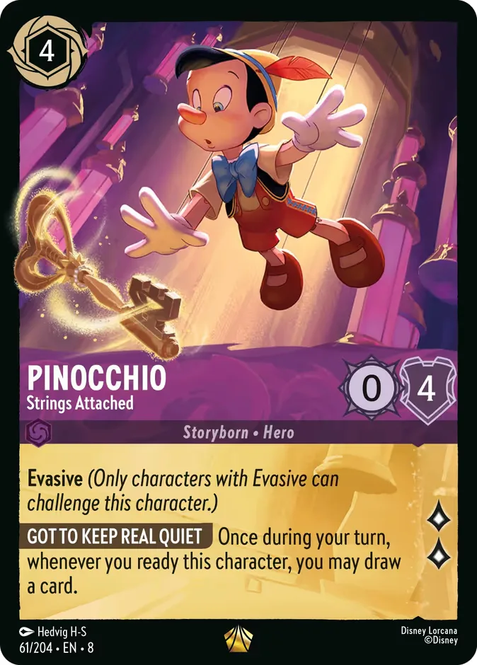Pinocchio #61 Reign of Jafar Disney Lorcana card