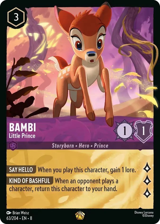 Bambi #63 Reign of Jafar Disney Lorcana card
