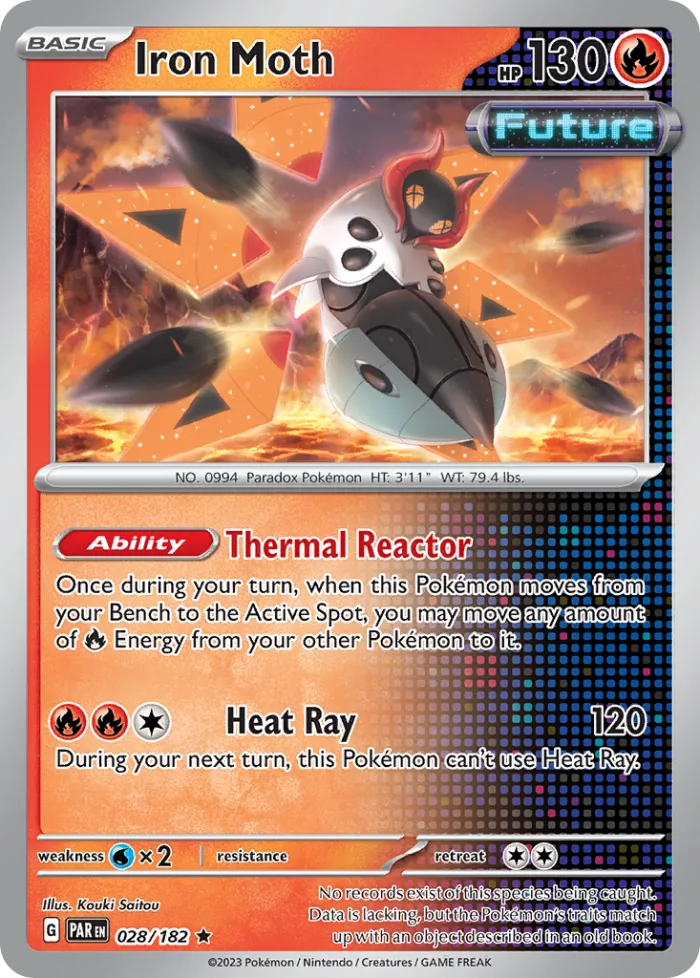 Iron Moth #28 Paradox Rift Pokemon card