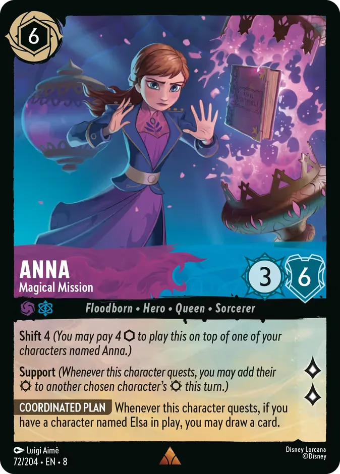 Anna #72 Reign of Jafar Disney Lorcana card