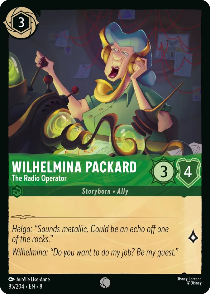 Wilhelmina Packard #85 Reign of Jafar Disney Lorcana card