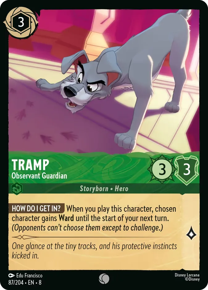 Tramp #87 Reign of Jafar Disney Lorcana card