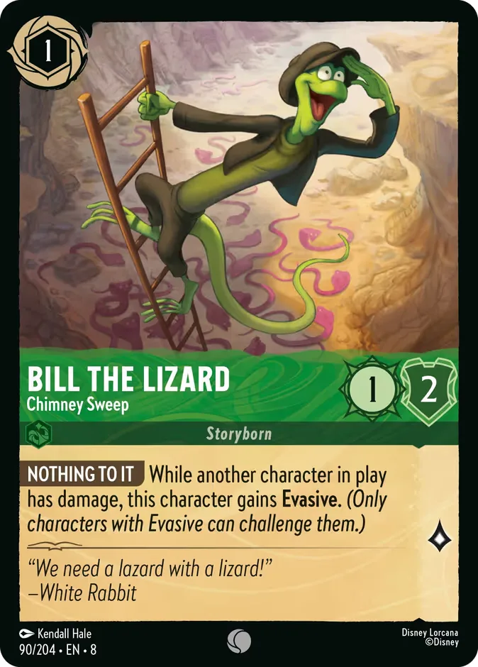 Bill the Lizard #90 Reign of Jafar Disney Lorcana card