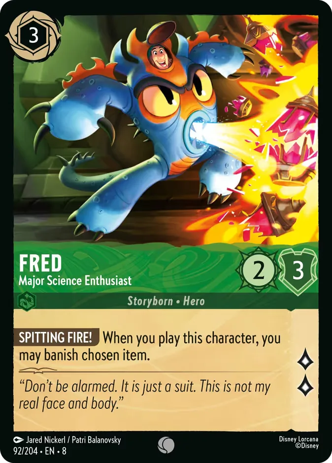 Fred #92 Reign of Jafar Disney Lorcana card