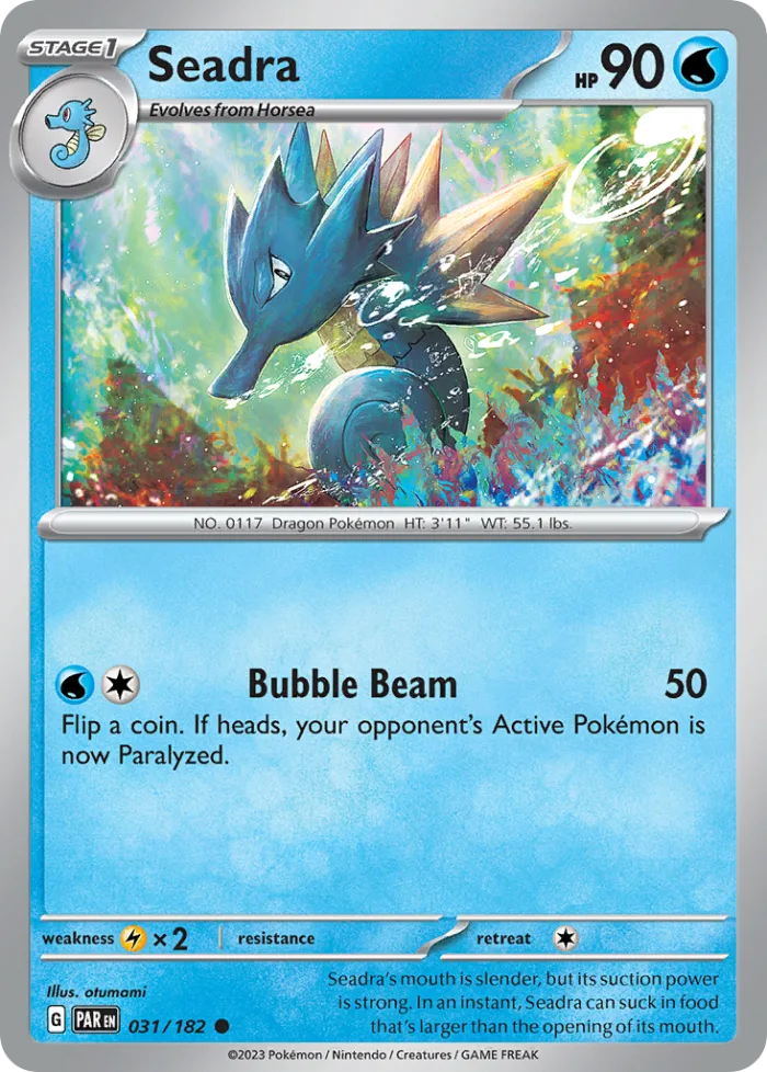 Seadra #31 Paradox Rift Pokemon card