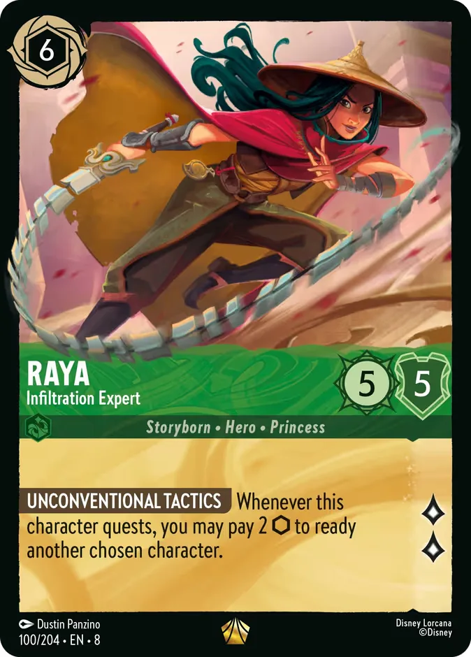 Raya #100 Reign of Jafar Disney Lorcana card