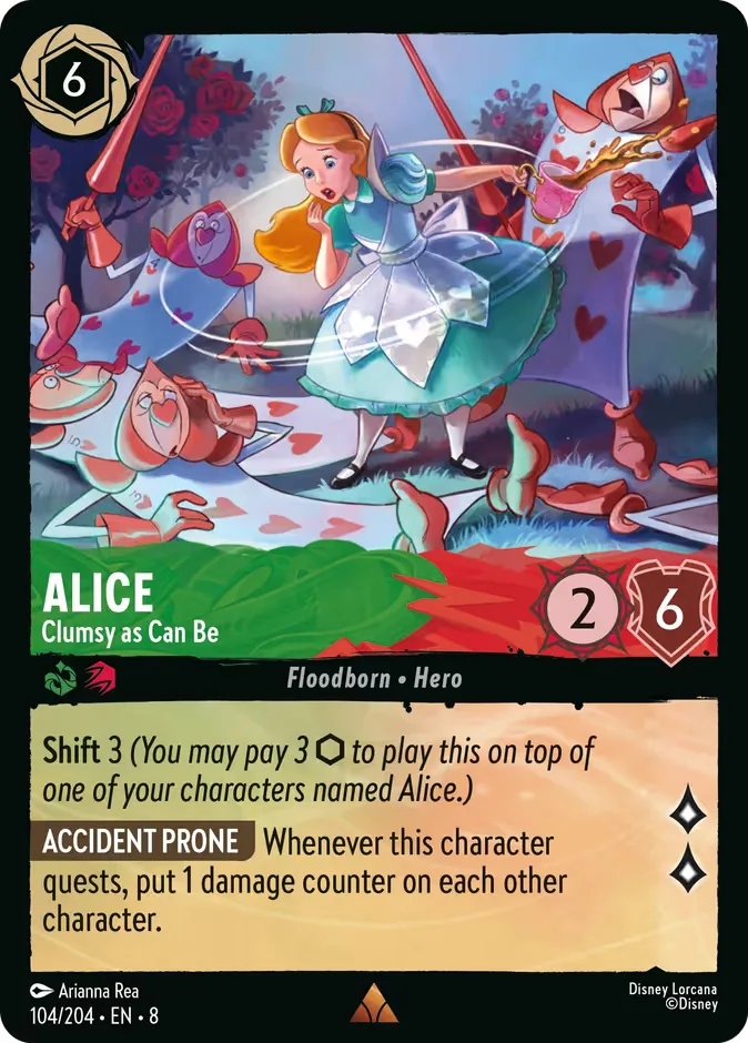 Alice #104 Reign of Jafar Disney Lorcana card