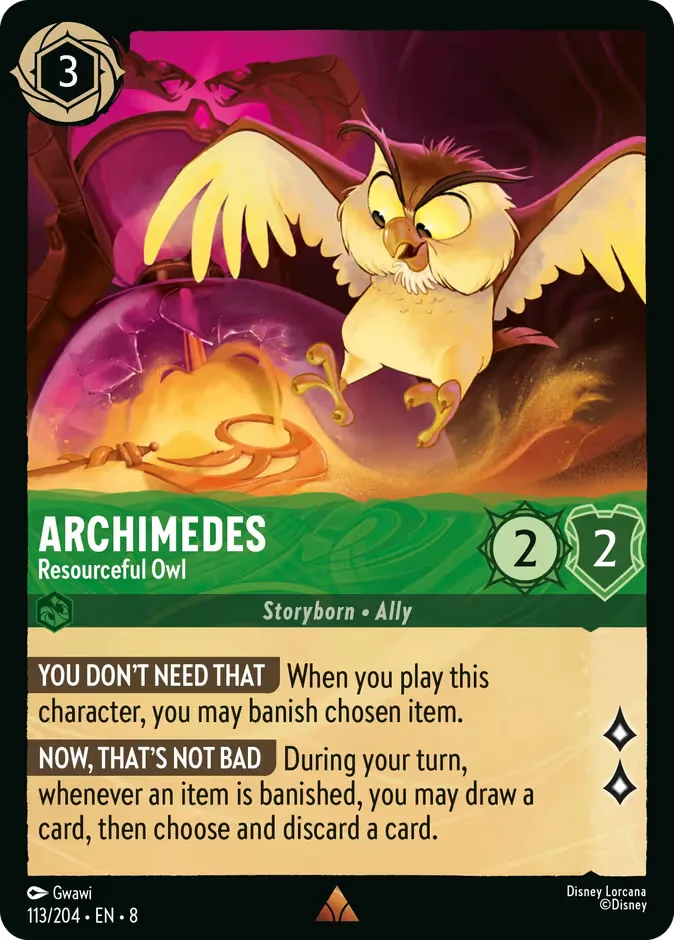 Archimedes #113 Reign of Jafar Disney Lorcana card