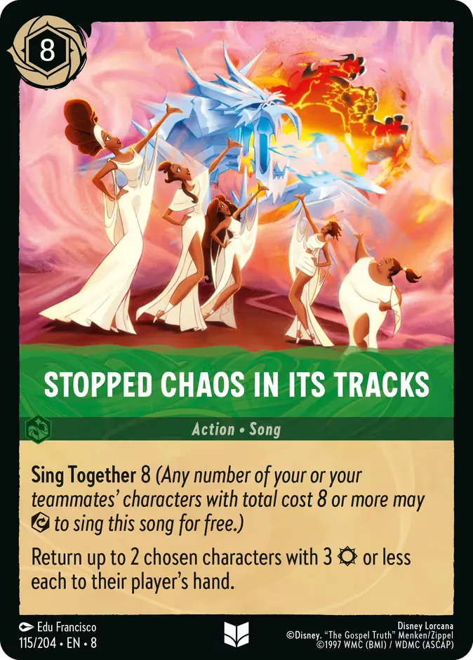 Stopped Chaos in Its Tracks #115 Reign of Jafar Disney Lorcana card