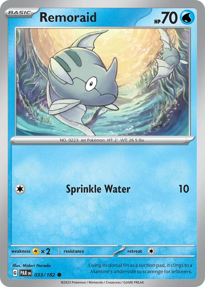 Remoraid #33 Paradox Rift Pokemon card