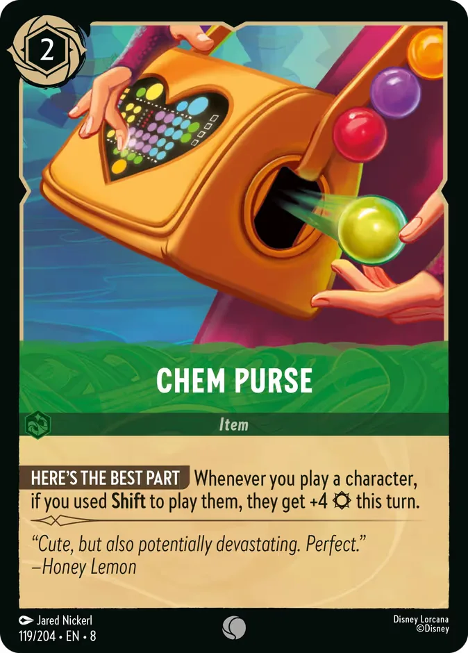 Chem Purse #119 Reign of Jafar Disney Lorcana card