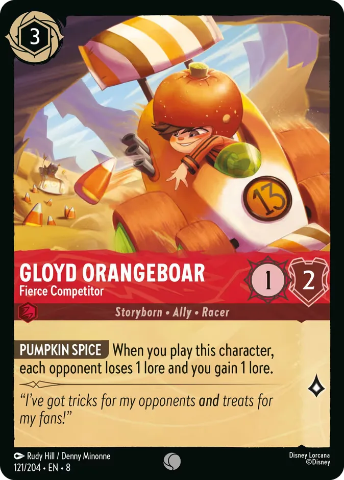 Gloyd Orangeboar #121 Reign of Jafar Disney Lorcana card