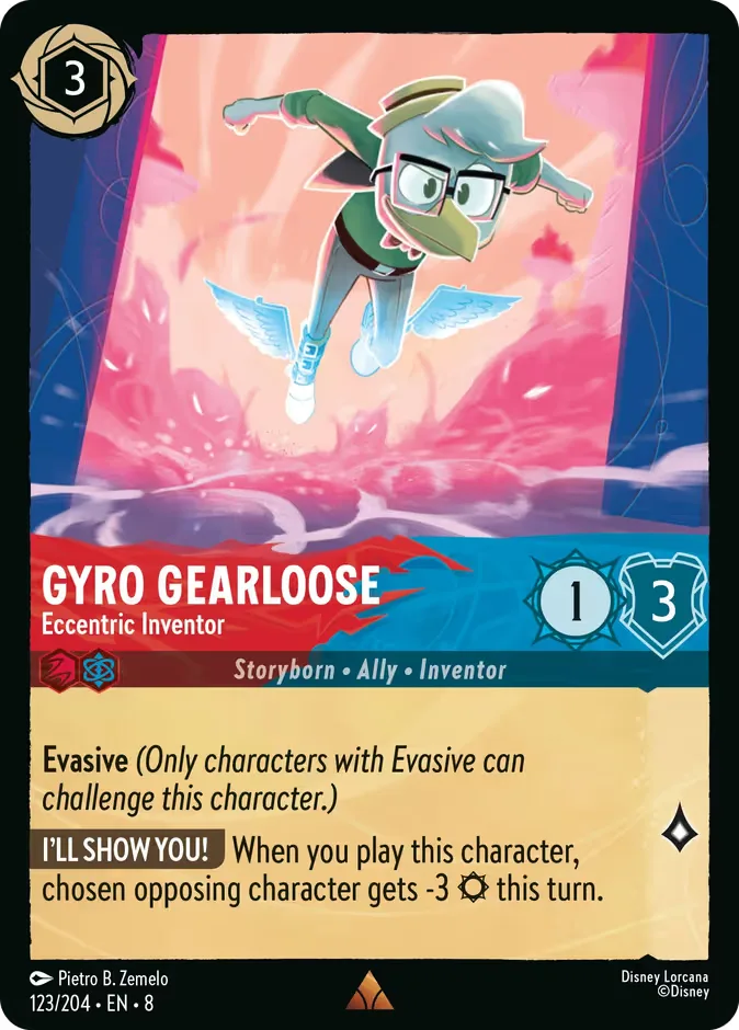 Gyro Gearloose #123 Reign of Jafar Disney Lorcana card