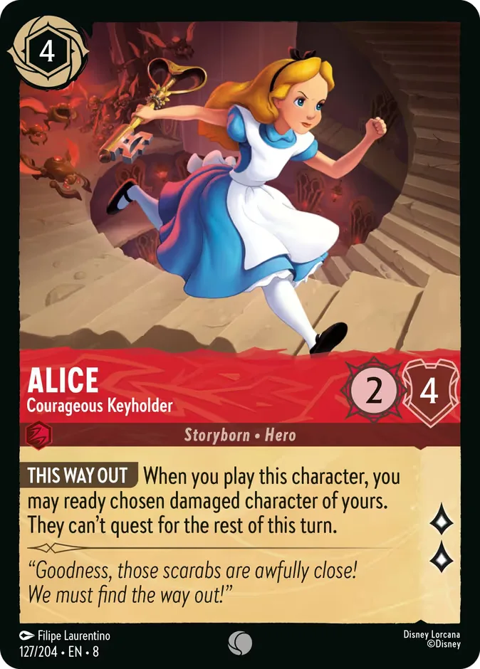 Alice #127 Reign of Jafar Disney Lorcana card