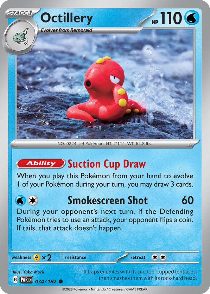 Octillery #34 Paradox Rift Pokemon card