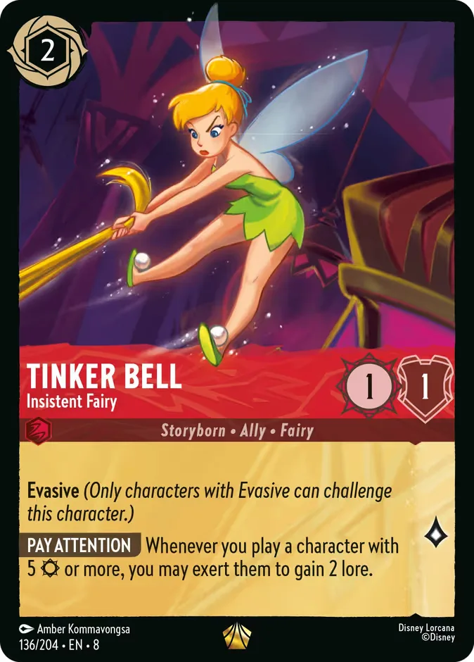 Tinker Bell #136 Reign of Jafar Disney Lorcana card