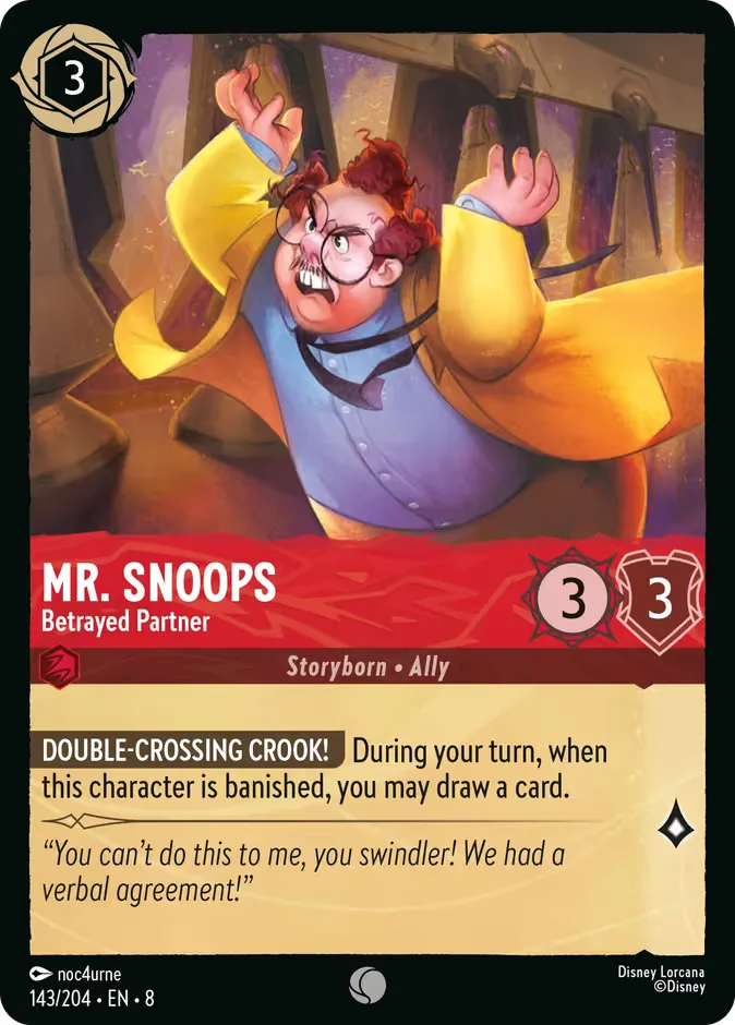 Mr. Snoops #143 Reign of Jafar Disney Lorcana card