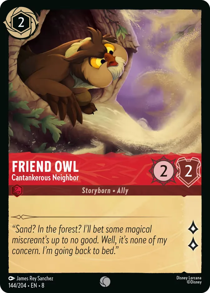 Friend Owl #144 Reign of Jafar Disney Lorcana card