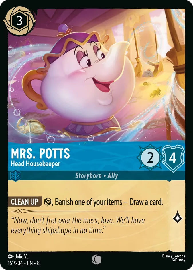 Mrs. Potts #161 Reign of Jafar Disney Lorcana card
