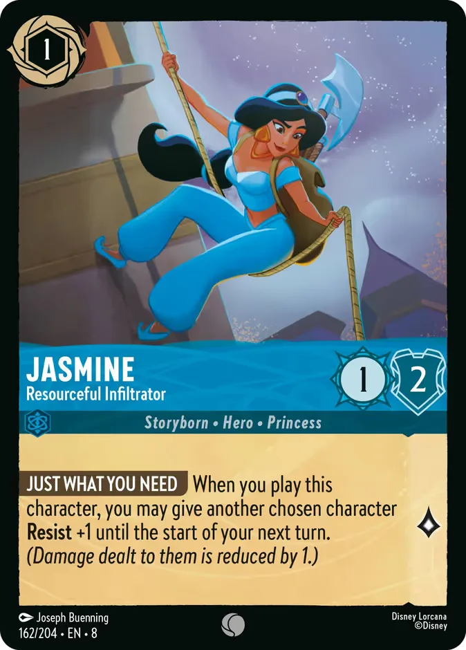 Jasmine #162 Reign of Jafar Disney Lorcana card